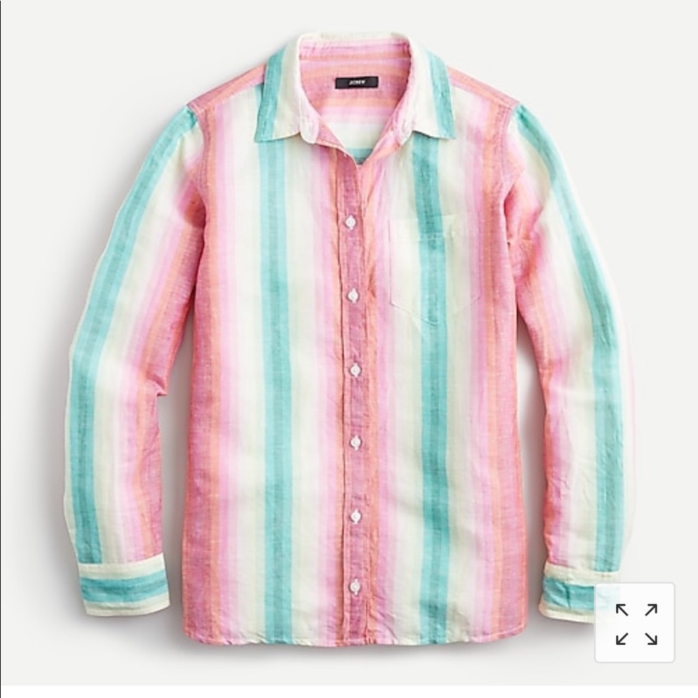 NWT J. Crew Linen Boyshirt